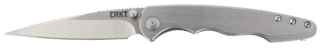 CRKT 3.57" Flat Out Folding pocket Knife with ss handle features a thumb notch open design